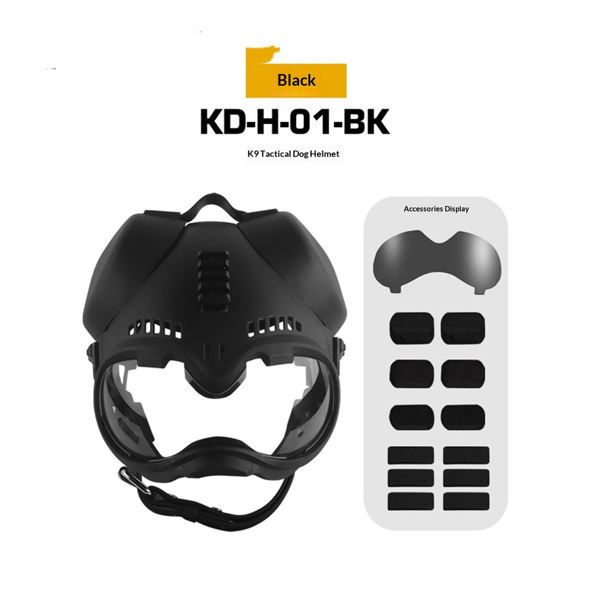 Tactical Dog Helmet with Goggles