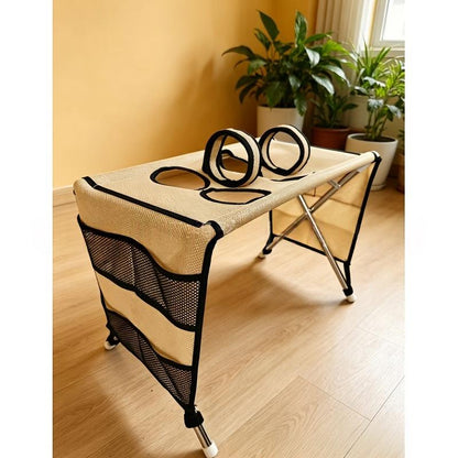 Foldable Pet Grooming Table with Leg Openings