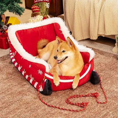 Christmas Sleigh Dog Bed