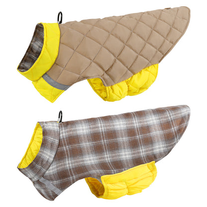 Reversible Quilted Dog Winter Coat