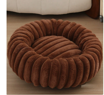Plush Donut Dog & Cat Bed