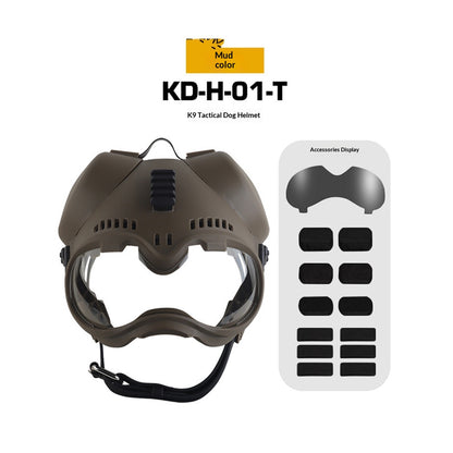 Tactical Dog Helmet with Goggles
