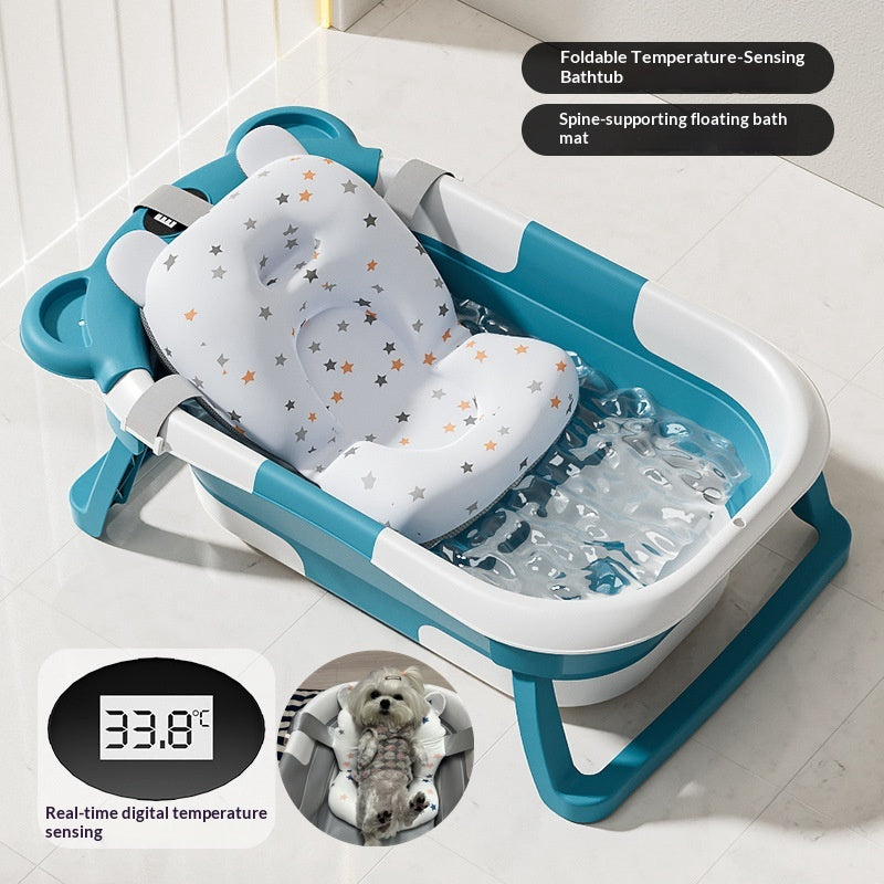 Collapsible Pet Bathtub with Digital Thermometer