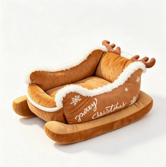 Christmas Sleigh Dog Bed