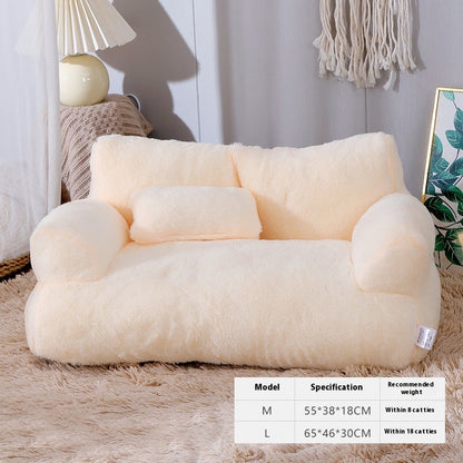Plush Pet Sofa Bed for Cats & Small Dogs