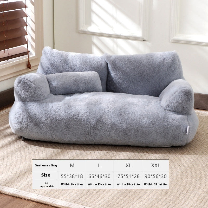 Plush Pet Sofa Bed for Cats & Small Dogs