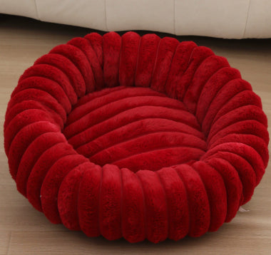 Plush Donut Dog & Cat Bed