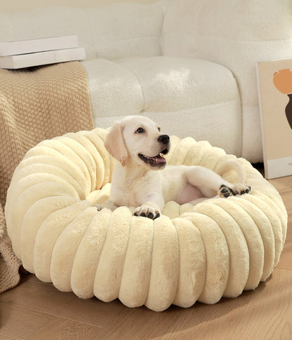 Plush Donut Dog & Cat Bed