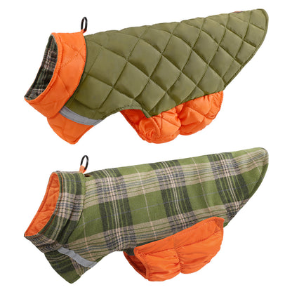 Reversible Quilted Dog Winter Coat