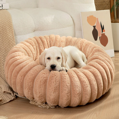 Plush Donut Dog & Cat Bed