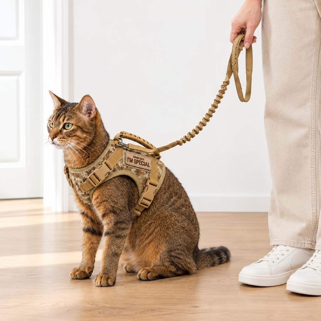 Tactical Cat Harness & Leash Set