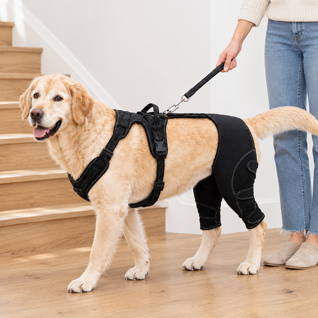 Dual Rear Leg Dog Brace with Harness