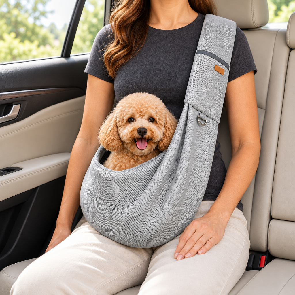 Crossbody Pet Sling Carrier for Small Dogs & Cats