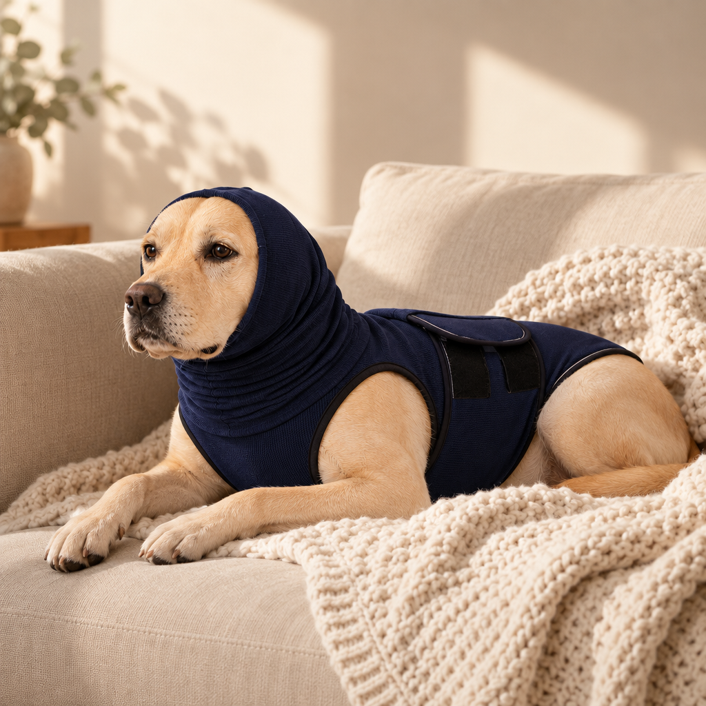 Dog Calming Shirt with Ear Hood