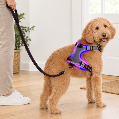 Rechargeable LED Dog Harness for Night Walks