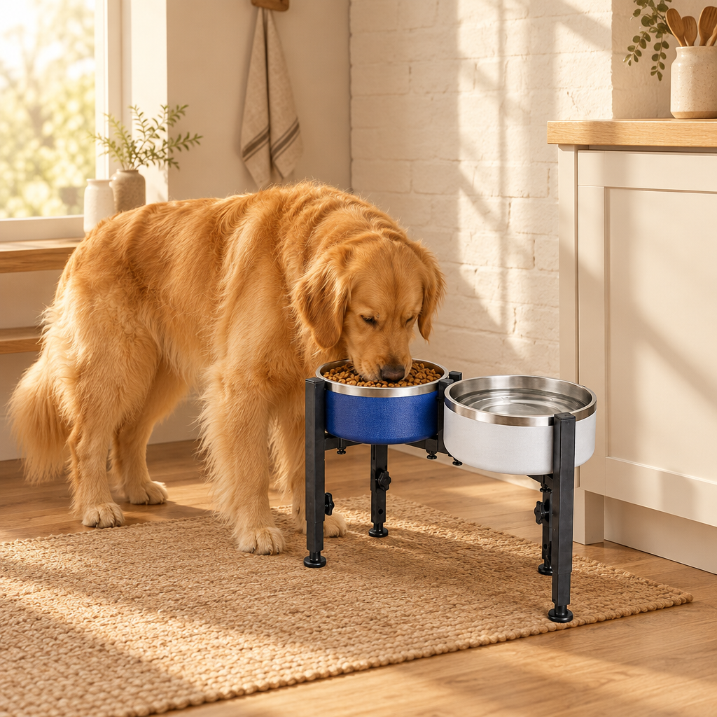 Adjustable Raised Dog Bowl Stand