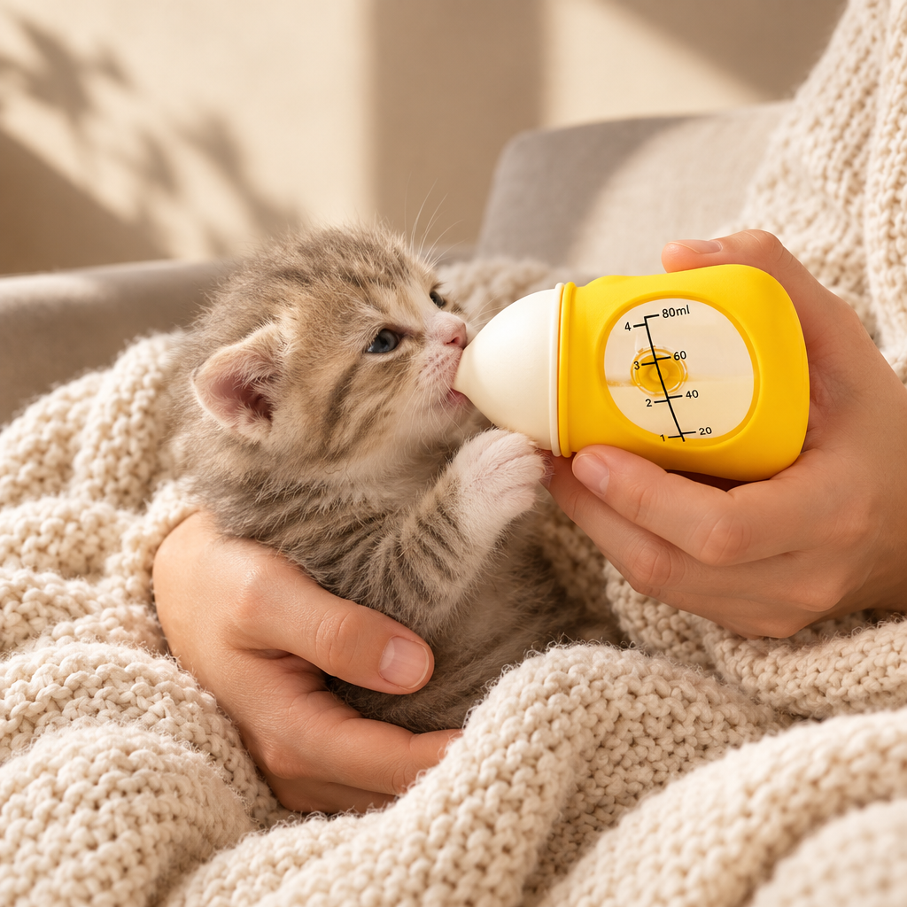 Anti-Choke Nursing Bottle for Newborn Puppies & Kittens
