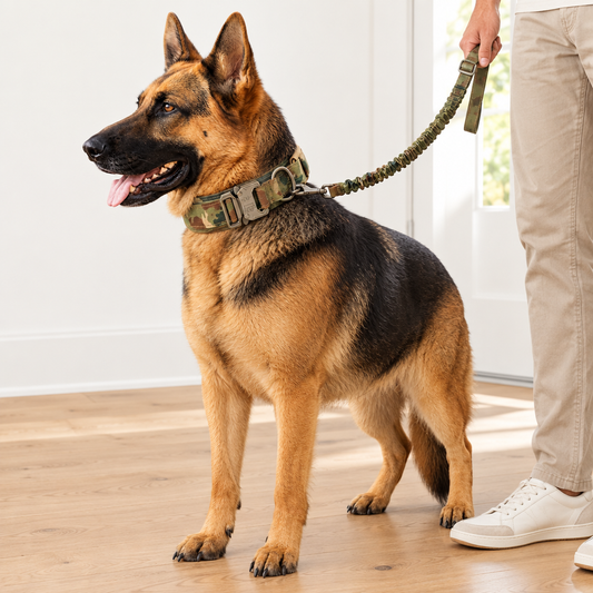 Heavy-Duty Tactical Dog Collar with Handle