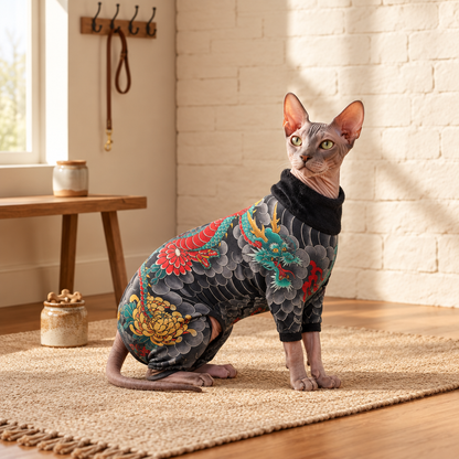 Tattoo Print Pet Bodysuit for Dogs & Cats