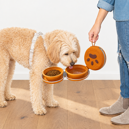 2-in-1 Collapsible Pet Travel Bowl