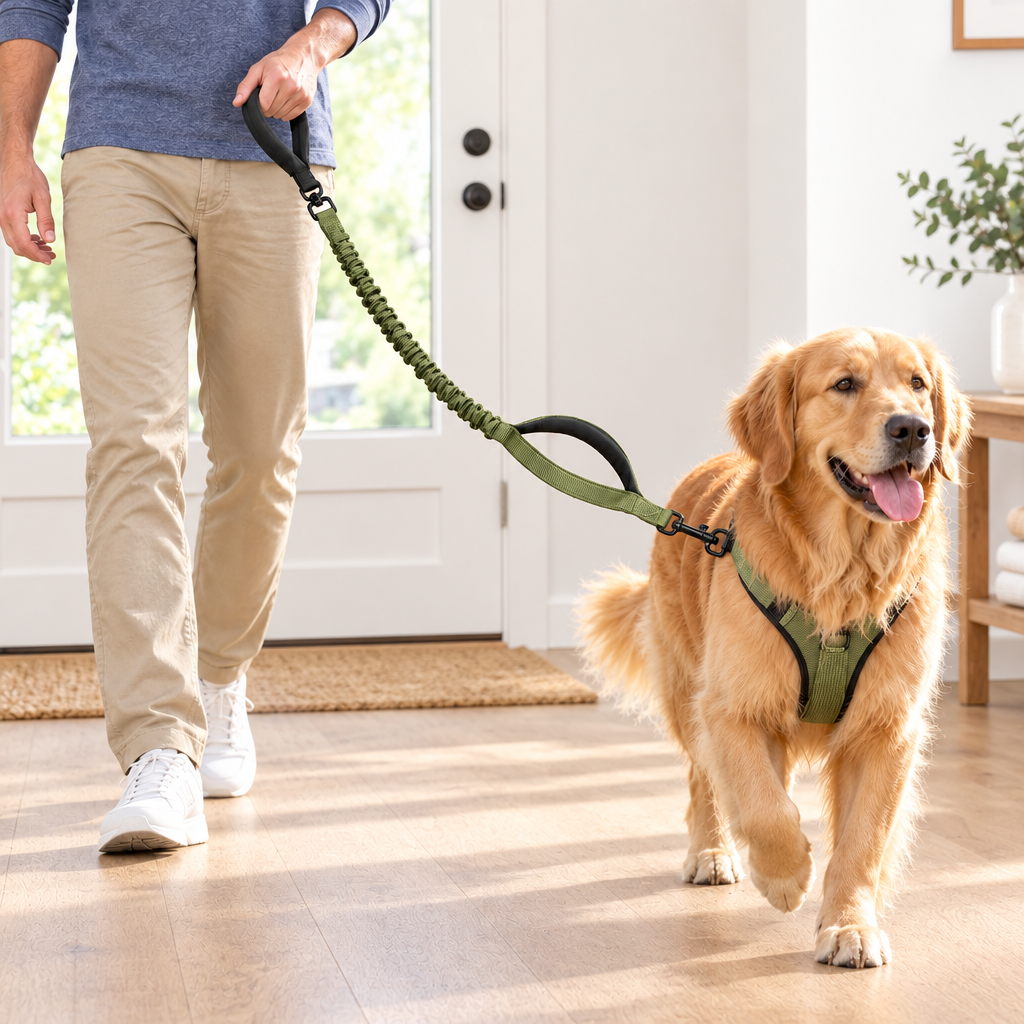 Dual-Handle Bungee Dog Leash