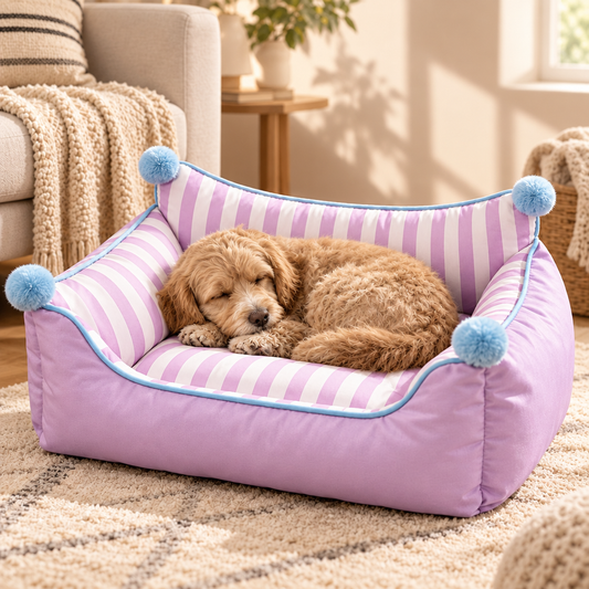 All-Season Pet Sofa Bed with Bolsters & Pillow
