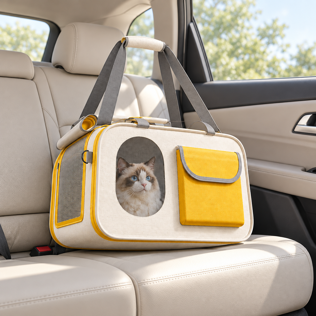 Large Breathable Pet Carrier Bag for Cats & Small Dogs