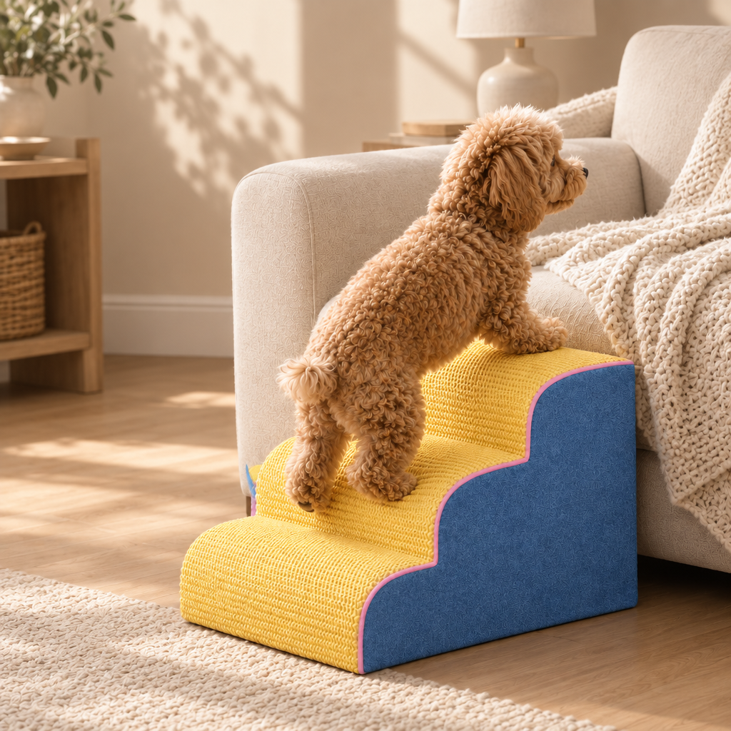 High-Density Foam Pet Stairs for Small Dogs & Cats