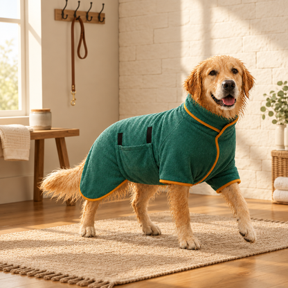 Quick-Dry Microfiber Dog Bathrobe