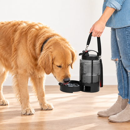 2.2L Portable Dog Water Bottle with Pull-Out Bowl