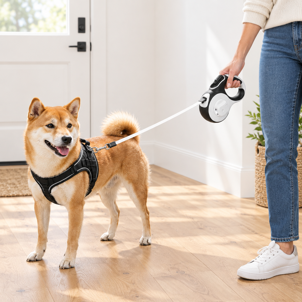 LED Retractable Dog Leash