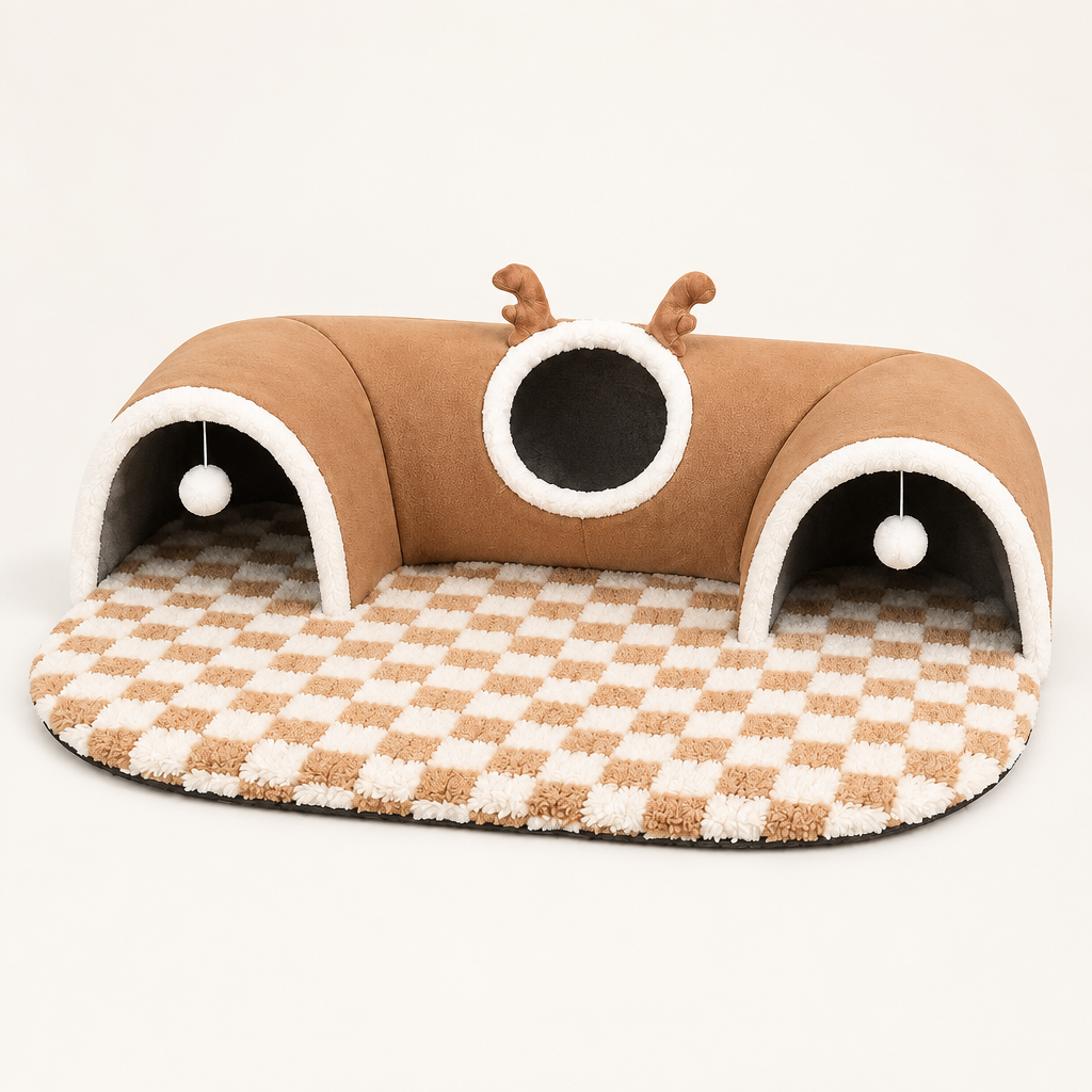 Tailwise 3-in-1 Cat Tunnel Bed & Play Mat