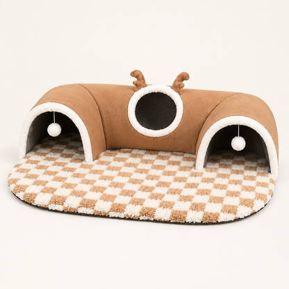 Tailwise 3-in-1 Cat Tunnel Bed & Play Mat