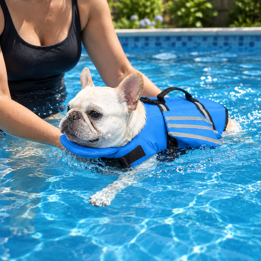 Tailwise French Bulldog Life Jacket with Chin Float