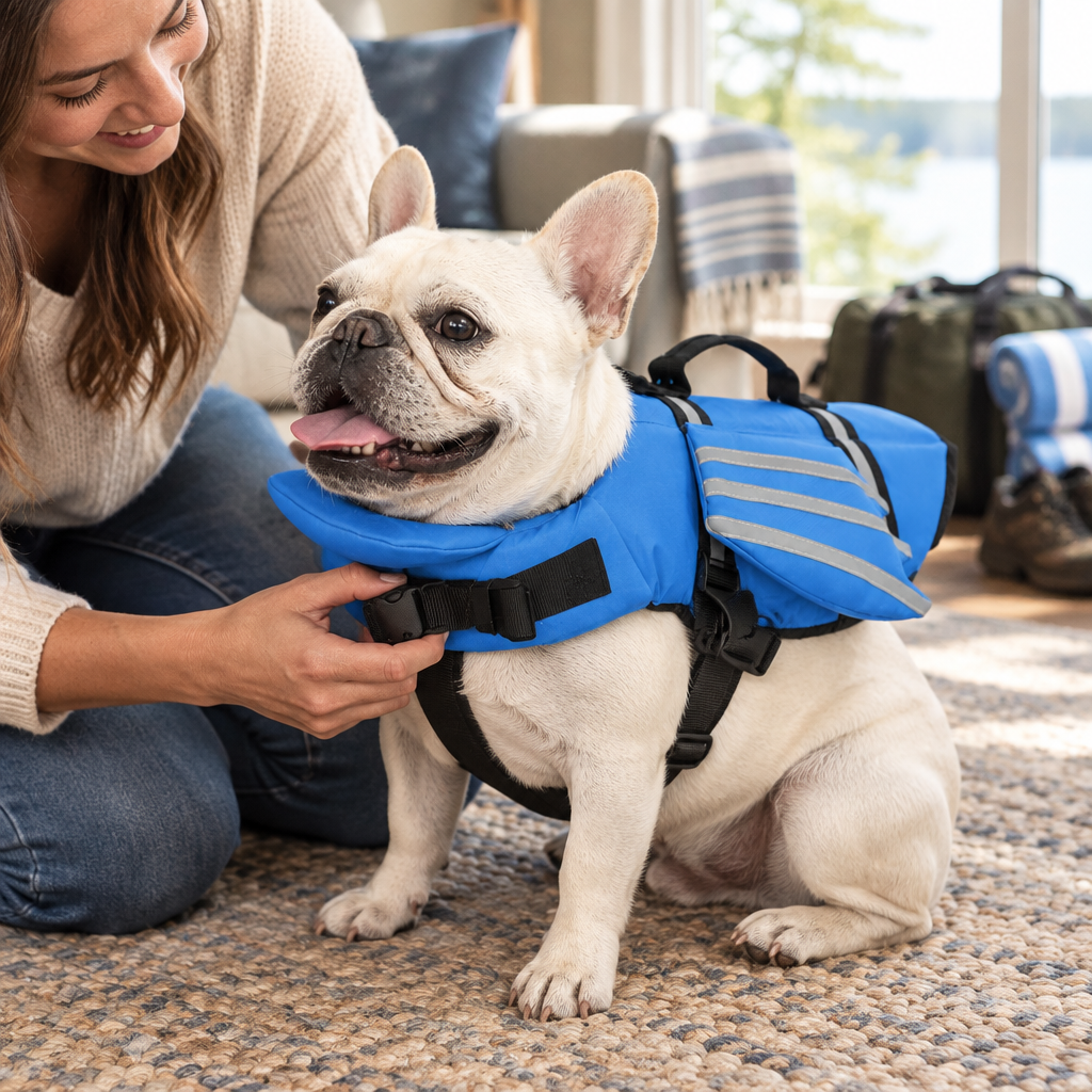 Tailwise French Bulldog Life Jacket with Chin Float