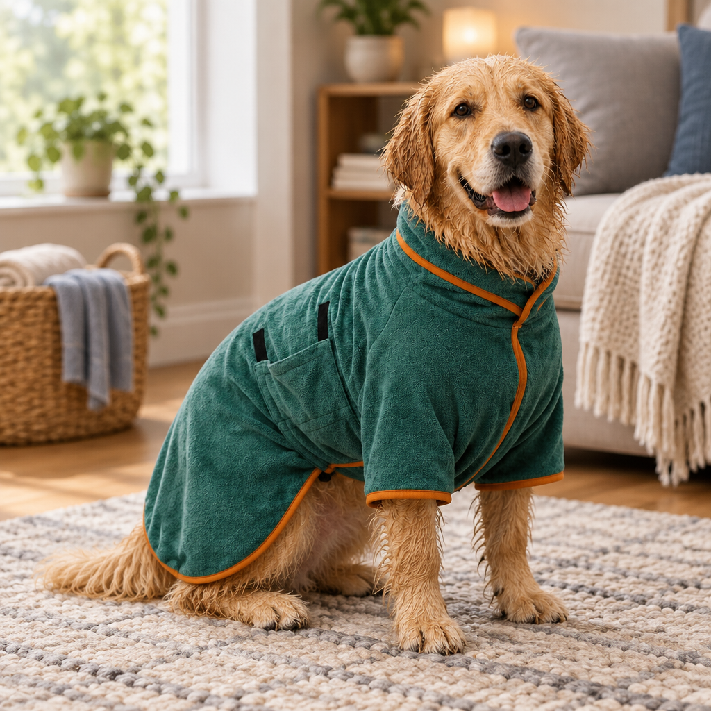 Tailwise Quick-Dry Microfiber Dog Bathrobe