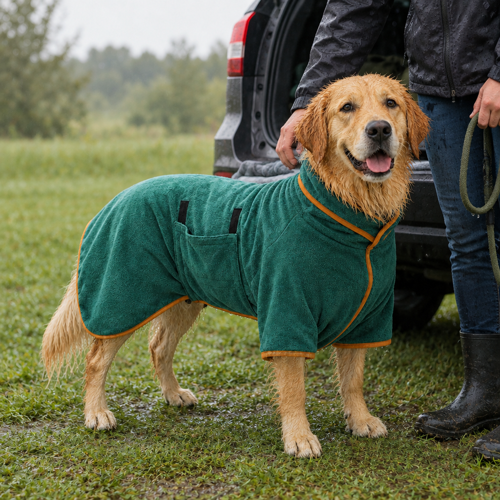 Tailwise Quick-Dry Microfiber Dog Bathrobe