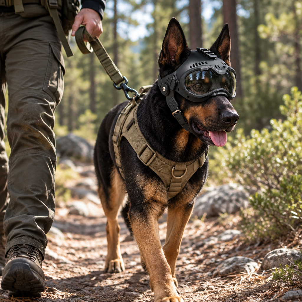 Tailwise Tactical Dog Helmet with Goggles