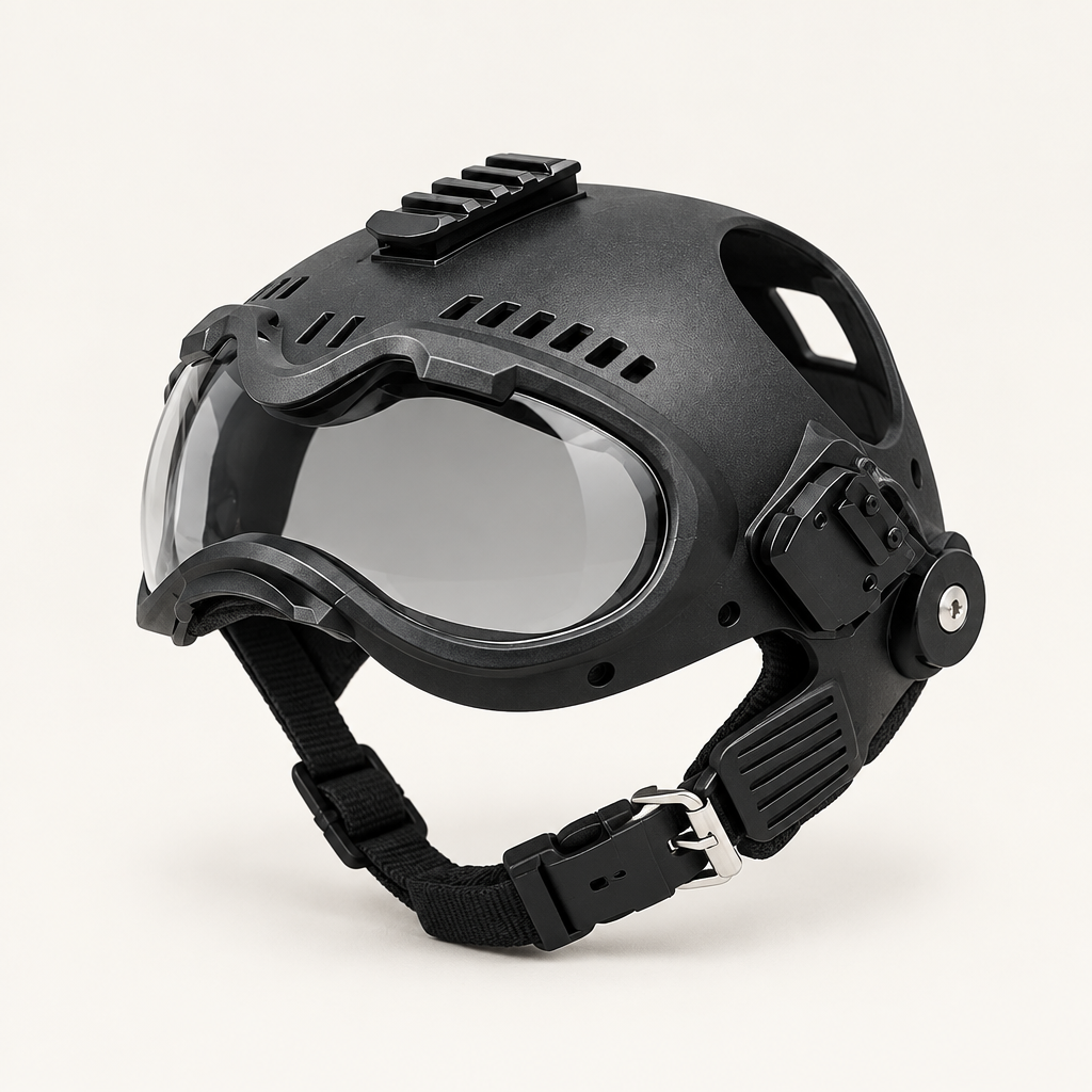 Tailwise Tactical Dog Helmet with Goggles