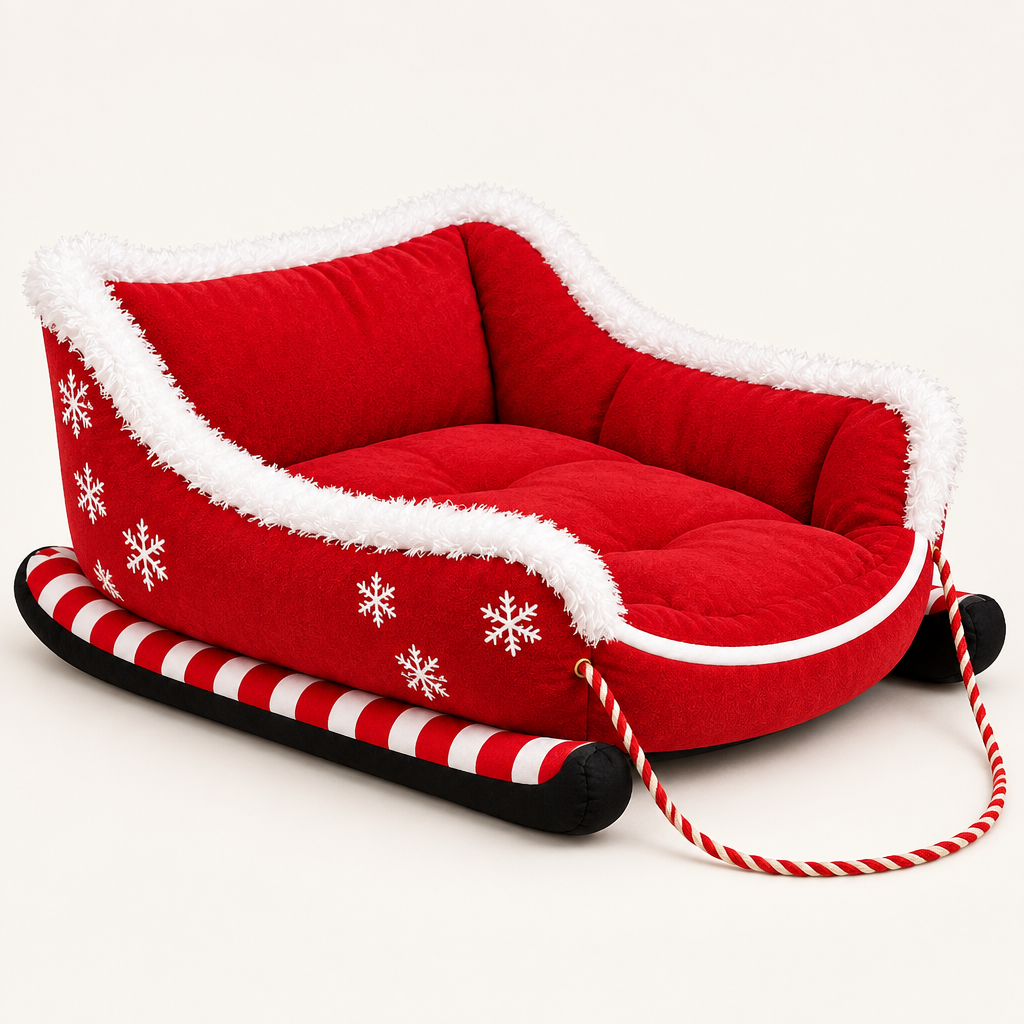 Tailwise Christmas Sleigh Dog Bed