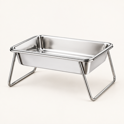 Tailwise Elevated Stainless Steel Pet Bowl with Stand