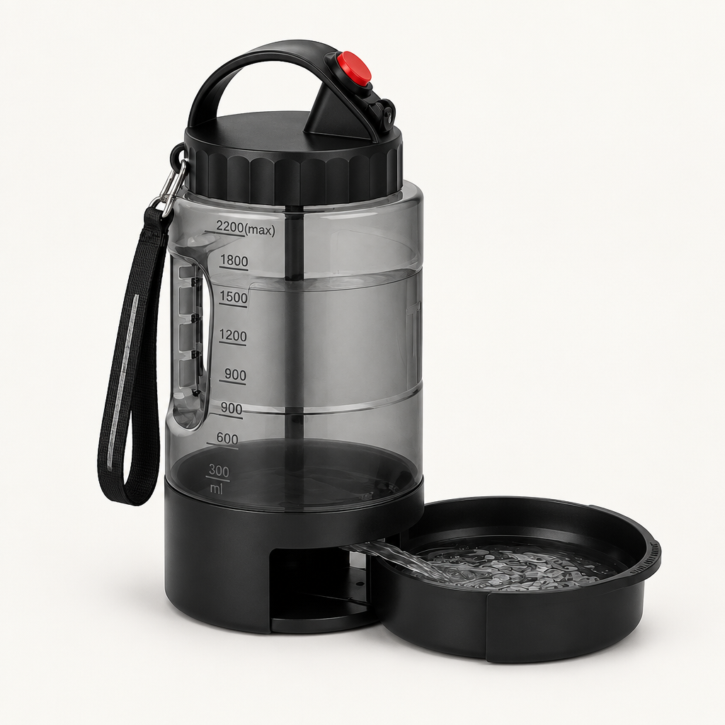 Tailwise 2.2L Portable Dog Water Bottle with Bowl