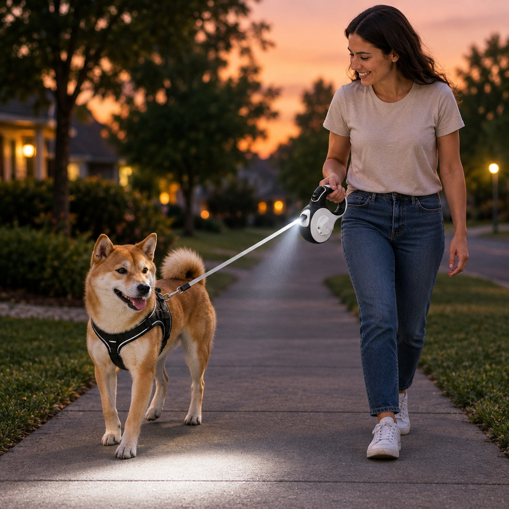Tailwise LED Retractable Dog Leash