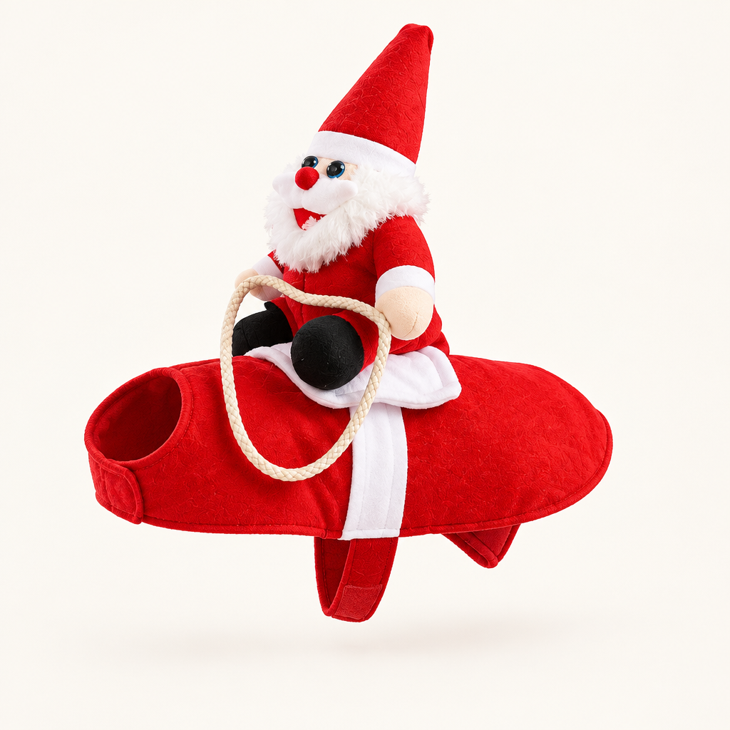 Tailwise Santa Rider Pet Christmas Costume