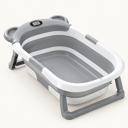 Tailwise Collapsible Pet Bathtub with Digital Thermometer