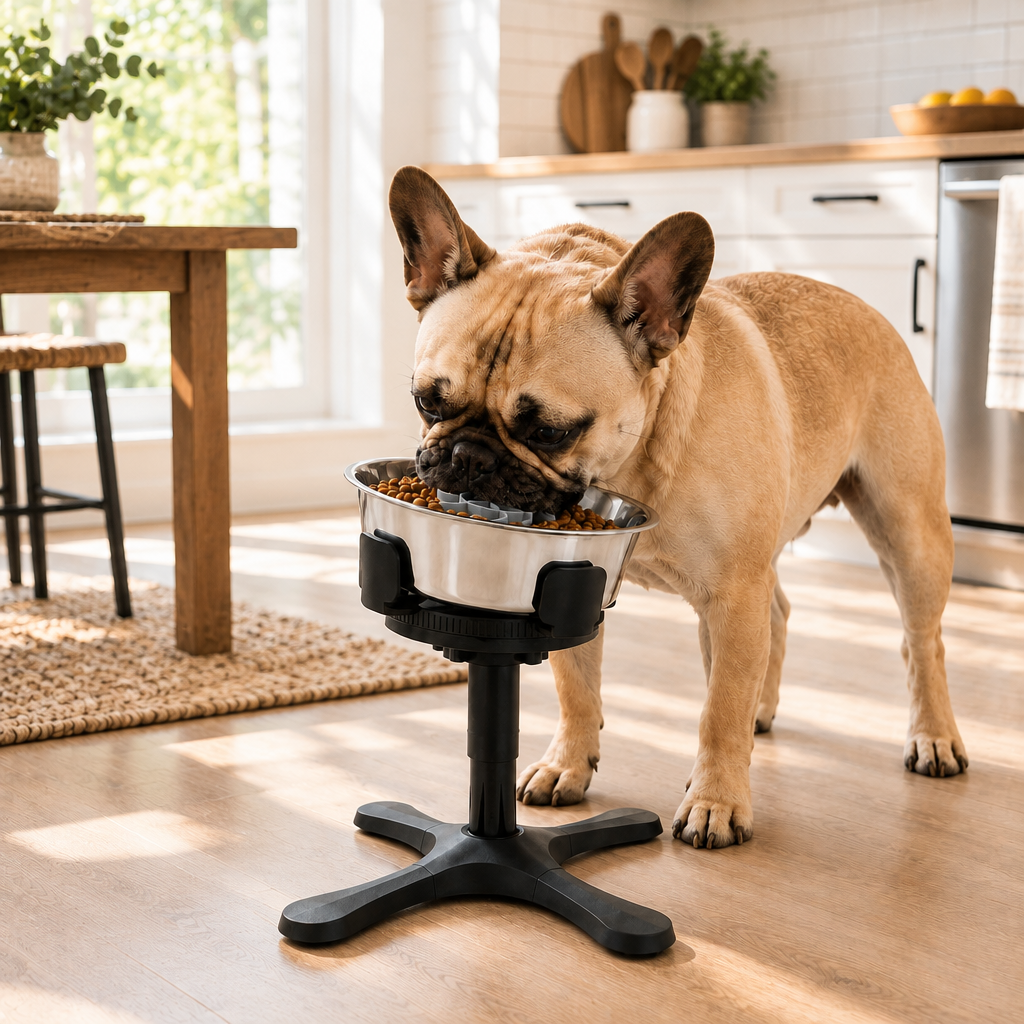 Tailwise Elevated Tilted Dog Bowl for French Bulldogs