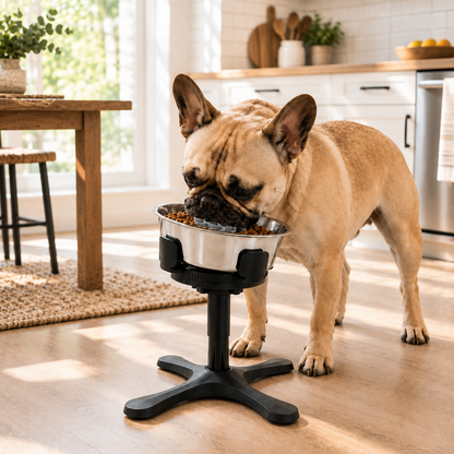 Tailwise Elevated Tilted Dog Bowl for French Bulldogs