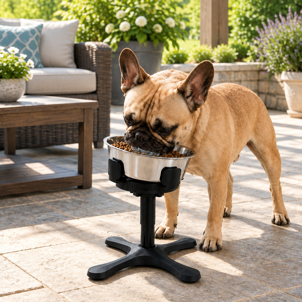 Tailwise Elevated Tilted Dog Bowl for French Bulldogs