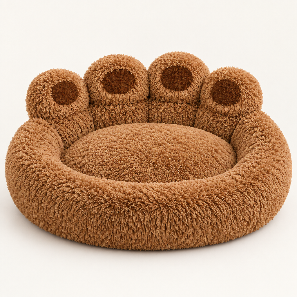 Tailwise Plush Paw-Shaped Dog Bed