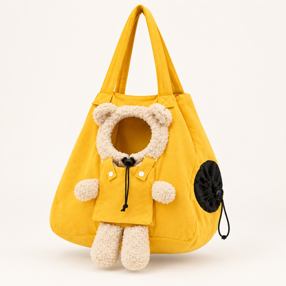 Tailwise Plush Bear Cat Carrier Tote